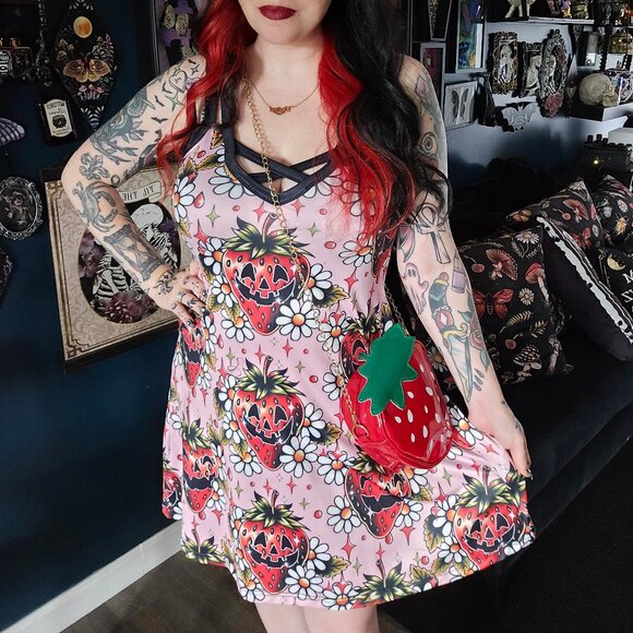 Rosegal Dresses & Skirts - Strawberry Jacko lantern summer dress